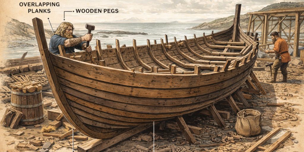 Viking longship - clinker design
