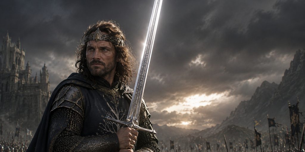 Anduril wielded by Aragorn